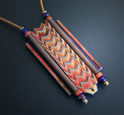new-age-bargello-orange-purple-totem-metal-tube